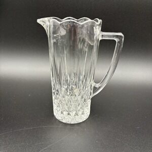 Vintage Cristal D'Arques-Durand LONGCHAMP Clear Crystal 6"‎ Pint Pitcher 10 oz